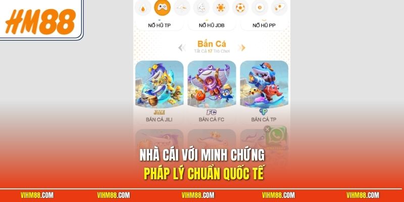 Nhà cái với minh chứng pháp lý chuẩn quốc tế